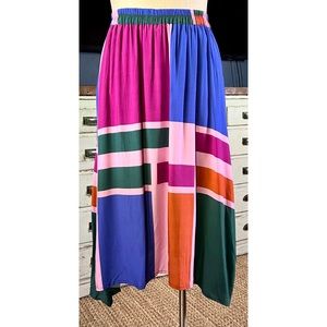 Anthropologie Porridge Abstract Midi Skirt XS